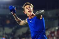 KRAKOW, POLAND - JUNE 24:  Federico Bernardeschi of Italy celebrates victory after the 2017 UEFA European Under-21 Championship Group C match between Italy and Germany at Stadion Cracovia on June 24, 2017 in Krakow, Poland.  (Photo by Stephen Pond/Getty Images)